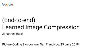 PCS 2018 – Learned Image Compression