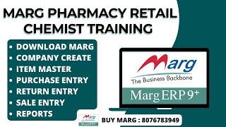 Complete Marg Pharma Retail Chemist Training All Entry 2023 GST, Sale Purchase Payment Receipt etc.