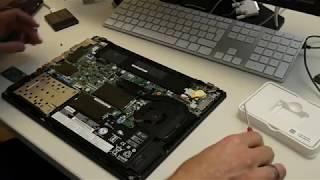 Inside the Lenovo A485 again, 2nd SSD & keyboard swap