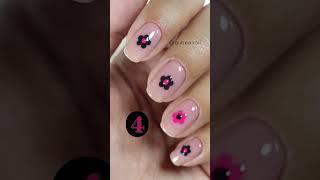 EASY Flower Nail Art #shorts