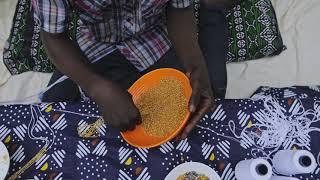 Making authentic African waist beads in Ghana 