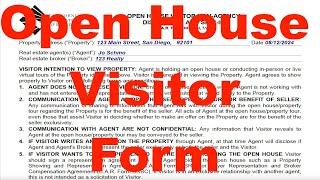 New Open House Visitor Form - CAR Form OHNA-SI