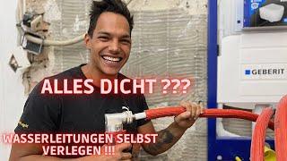 Wasserleitungen verlegen und Grohe Unterputzdusche einbauen!!! //TEIL4