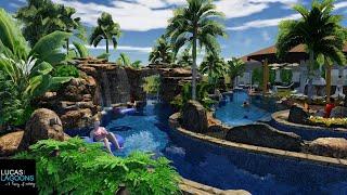 Lazy River Pool Design  - Lucas Lagoons Design | We Design Insane Pools