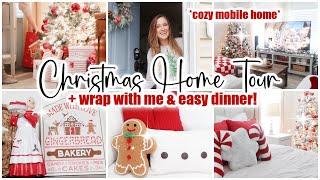 ️️ 2024 *mobile home* CHRISTMAS HOME TOUR // wrap presents with me + easy dinner idea