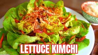 EMERGENCY KIMCHI to the RESCUE! Fresh Lettuce Kimchi Quick & Simple KIMCHI [상추겉절이] #kimchi