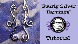 Swirly Silver Earrings: A Silversmithing Tip