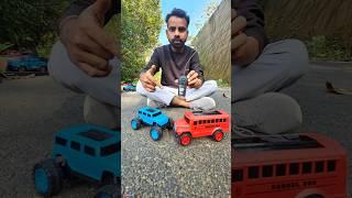 Remote control bus and remote control monster car unboxing and testing #shorts