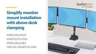 Installation Guide for Above Desk Clamping Monitor Mounts | StarTech.com