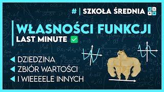 ODCZYTYWANIE WŁASNOŚCI Z WYKRESU FUNKCJ! ️ Last Minute Na Szybkości | Matematyka - Szkoła Średnia