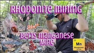 Rhodonite & Rhodochrosite Mining - Betts Manganese Mine | Garnet & Pyrite Crystal Hunting #mining