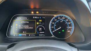 2020 Nissan Leaf Error Message Self Steering, Lane Keeping, Collision Warning