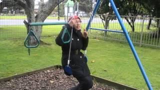 Ummi singing the theme song of our NZ trip