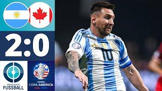 Messi legt auf - Weltmeister startet perfekt in die Copa America | Argentinien - Kanada