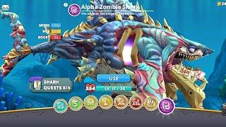 Hungry Shark World: Alpha Zombie Shark Gameplay Walkthrough