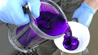 Custom paint with vivid purple / How to custom paint motorcycle seat