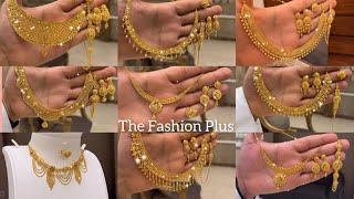 Light Weight Necklace Set with Weight and Price In 22k/18k Gold @TheFashionPlus