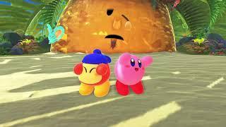 Kirby and the Forgotten Land co-op victory dance