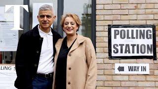 London mayoral election: Sadiq Khan casts his vote in the