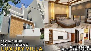 25X50 MODERN ELEVATION, WEST FACING DUPLEX HOUSE, SMV LAYOUT, ULLAL, CASA DESIGNS