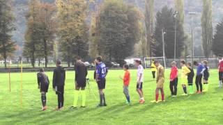 Adrien Moncet (année 2004), tests physiques 3 du stage gardien de but à Luchon - octobre 2015