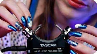 ASMR Tascam Mic Tapping W/ Scratching (NO TALKING) Gentle Close Up Ear to Ear Sounds  White Noise