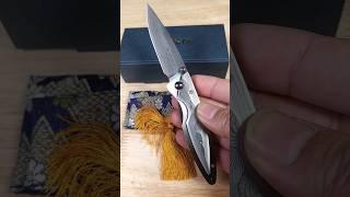 STUNNING LUXURY FOLDING EDC KNIFE FROM SEKI JAPAN MCUSTA KASUMI KNIFE REVIEW #edcreview #edcknife