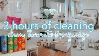 NEW  3 HOUR CLEANING MARATHON || Clean, decorate and organize || Cleaning motivation