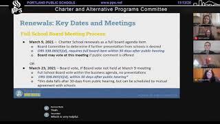 PPS Charter and Alternative Programs Committee Meeting 11/13/2020