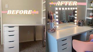 VANITY MAKEOVER (turning my desk into my dream vanity)