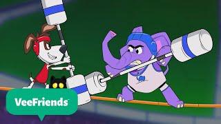 Dog Vs. Elephant! Who Will Win?! @VeeFriendsCartoons | Fun Cartoons for Kids