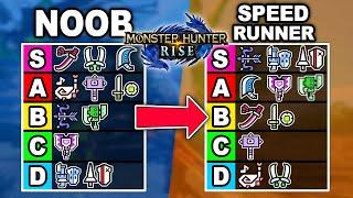 Speedrunner's Best Weapon Tier List in Monster Hunter Rise (Every Weapon Ranked By Difficulty)