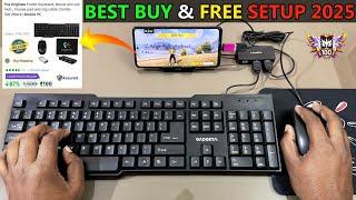 ₹500 keyboard mouse otg hub combo flipkart | play free fire with keyboard mouse in mobile like PC