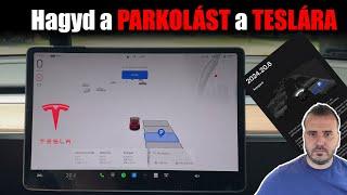 Így PARKOL egy TESLA MAGÁTÓL I Tesla Model Y RWD teszt I E-percek