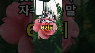 자존감 낮은 사람이 자주 하는 말 6가지. 오늘 하루  나를 깎아내리는 말 대신  나를 지켜주는 말 하나만 남겨보세요 당신은 생각보다 훨씬 더 괜찮은 사람이에요