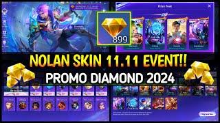 NEW 11.11 EVENT & SKINS! HOW TO GET NOLAN SKIN + FREE PROMO DIAMONDS! - MLBB