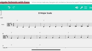 D Major Scales (Viola)