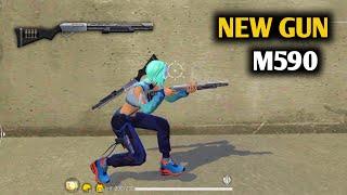 FREE FIRE NEW M590 GUN DAMAGE ABILITY TEST | NEW GUN - GARENA FREE FIRE