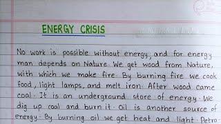 Paragraph on "Energy Crisis"