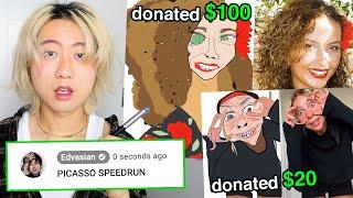 I Became the Richest Artist on Twitch by Drawing Crappy $5 Portraits
