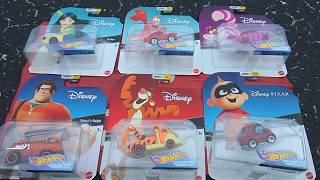 DISNEY Hot Wheels Character Cars! Series 7!  Mulan, Jack, Ralph, Sebastian, Cheshire Cat and Tigger!