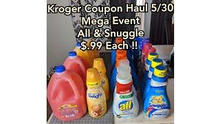 Kroger Coupon Haul 5/30 All & Snuggle Just $.99 Each !!