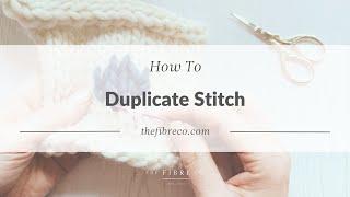 How To Duplicate Stitch