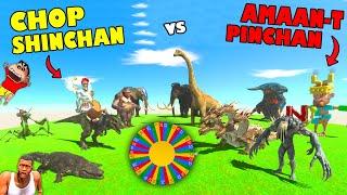 SHINCHAN and CHOP Challenge PINCHAN and AMAAN-T in Animal Revolt Battle Simulator Battle Hindi