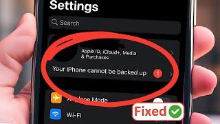 How To Fix ''Your iPhone Can't be backed up'' Problem Fixed Hindi 2024