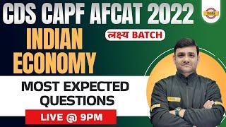 CDS 2 2022 Indian Economy | CAPF 2022 Economy | AFCAT GK Questions | Economy by Raushan Sir