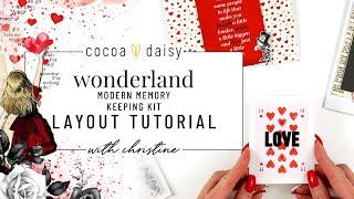 "Wonderland" Modern Memory Keeping Kit Layout Tutorial with Christine at Cocoa Daisy