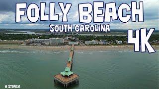 Folly Beach SC 4K / Charleston's Beach (DJI Mavic Air 2S Drone Footage) The Edge of America !!!