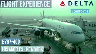 FLIGHT EXPERIENCE  DELTA AIR LINES TRANSCONTINENTAL  B767-400ER  LOS ANGELES ️ NEW YORK   COMFORT +