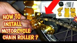 HOW TO INSTALL MOTORCYCLE CHAIN ROLLER ? chain tensioner / MAKING THE CHAIN RUN SMOOTHLY ?